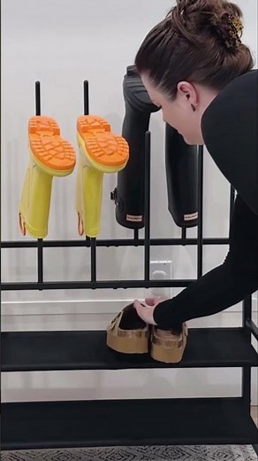 Boot Rack 4-Tier - Black Metal Boot Storage Rack for Tall Boots