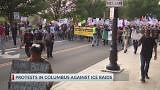 Protest against ICE raids held in Columbus