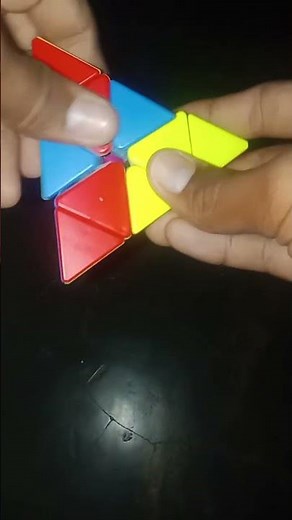 pyramid Rubik's Cube solve in 4 steps🤯