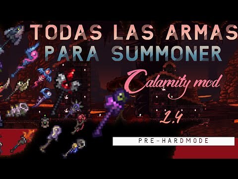 TODAS las armas para summoner pre-hardmode (y como conseguirlas) calamity mod 1.4