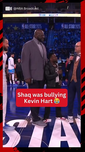 Shaq vs. Kevin Hart = Comedy Gold! 😂🔥he Big Diesel was hilariously bullying Kevin Hart all night at the All-Star event! 🤣💀 | Purple and Gold Pride