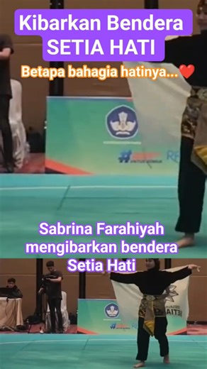 Sabrina Farahiyah mengibarkan bendera Setia Hati #shorts #shortvideo #setiahati #smkhebat #smkbisa