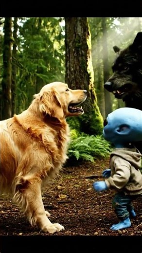 This Lost Alien Child Was Attacked by Wild Animals Then Something Unexpected Happened #alien #shorts