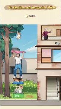 Save Kitty || Stacked the Man to Save the Kitten || Brain Puzzle 2 #puzzle #games