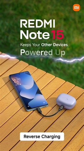 Sharing power, anytime, anywhere. The REDMI Note 15 keeps your other devices charged and ready with its Reverse Charging feature. Experience the freedom that powers your entire ecosystem. #REDMINote15Series #REDMITitanDurability #XiaomiBangladesh | Xiaomi Bangladesh