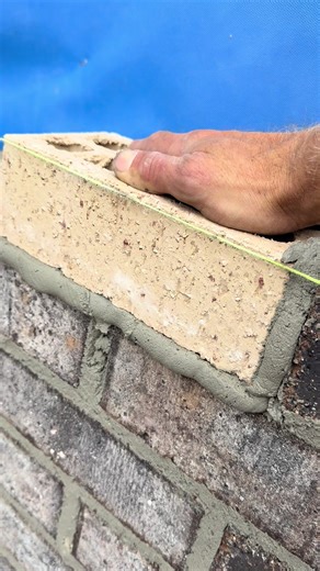 Back at it 😮‍💨 #bricklayer #bricktok #satisfying #masonry #asmr | brick sliding sound