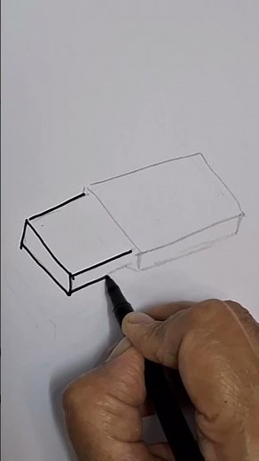 How to draw a match box | easy for beginners #drawing #matchbox #easy #art