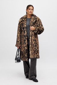 Faux Fur Leopard Coat Leopard