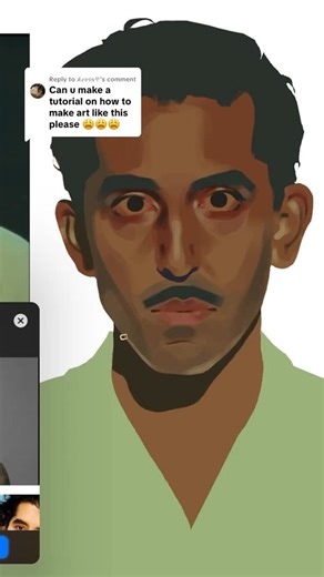 LOEVA on Instagram: "How I build up layers in Procreate ✨ Hopefully this is helpful again for anyone who asked!! Thanks for all the love on my Dev Patel drawing 🥰 #art #artist #painting #illustration #procreate"