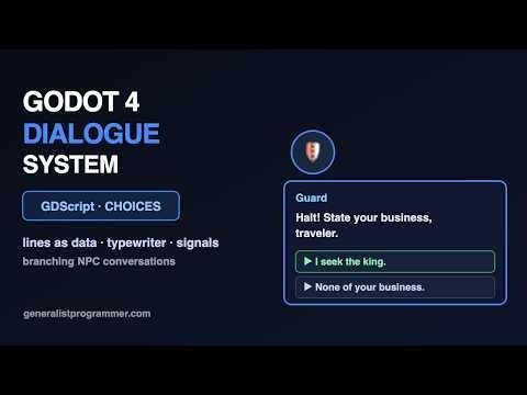 Godot Dialogue System in GDScript (Godot 4)