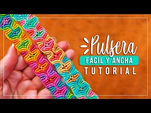 Cómo hacer pulsera de hilo fácil y ancha 27✨ Paso a Paso | #diy Macrame Friendship #bracelet