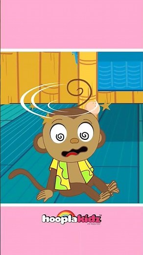 Five Little Monkeys Song By HooplaKidz #shorts #nurseryrhymes #kidssong