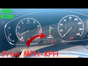 Quick Trick! Change MPH to KPH on Your Honda Accord (2018–2022)