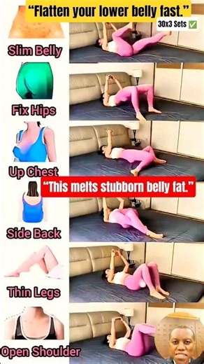 Lazy Girl Full Body Workout at Home To Reduce Belly Fat in 7 Days#shorts