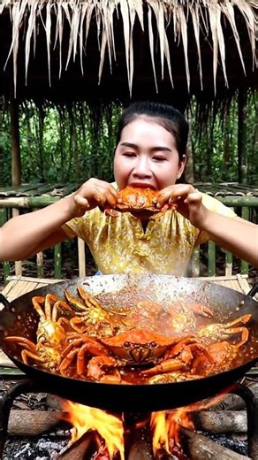 Cook in the Wilderness — Relaxing Forest Cooking ASMR #food #shorts