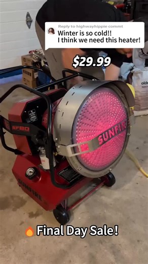 SUNFIRE SF120 Industrial-Grade Radiant Heater｜120,000 BTU Diesel/Kerosene Heating · Made in the USA