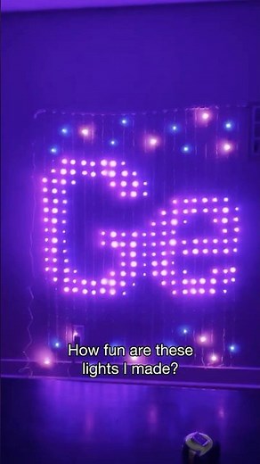 How fun are these lights I made? - Testing the Govee Curtain Lights #lightdisplay #holidaylights