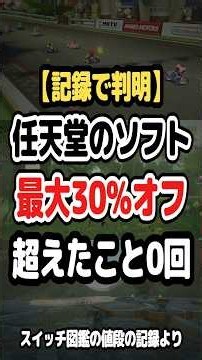 【知らないと損】任天堂のソフトはセールで30%オフが限界だった｜115回中103回がぴったり30%【eショップ・記録】