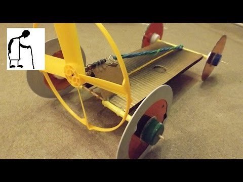 Dual Powered Rubber Band Powered Car