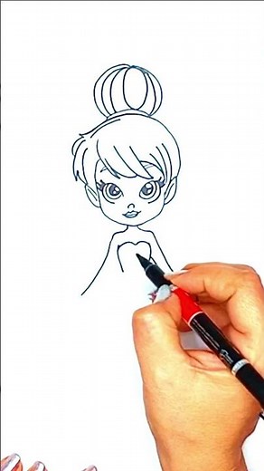 Cómo Dibujar a Tinkerbell Dibujo Fácil #dibujo #shorts