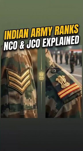 Indian Army Ranks Explained: NCOs & JCOs (Sepoy to Subedar Major) #shorts