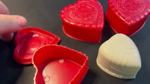 Vintage Heart Jewelry Boxes Set: Red Embossed Plastic Trinket Storage (set of 4) - Etsy