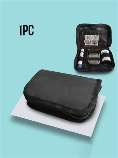1pc Fingertip Pulse Oximeter & Blood Glucose Monitor Protective Case - Oximeter Storage Pouch, Portable Travel Bag. Suitable For Pulse Oximetry Monitors, Blood Glucose Meters, Medical Instruments, First Aid Kits, And Blood Pressure Monitors. | SHEIN