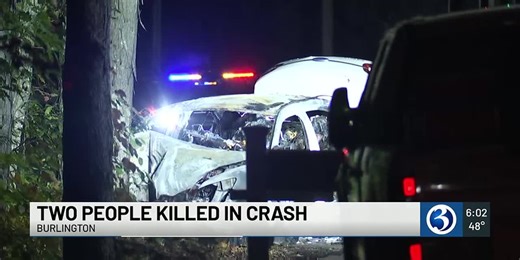 Two killed following fiery crash in Burlington