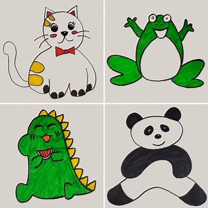 311K views · 5.3K reactions | How to Draw - Cute Animal Drawing for Kids :) | Kids Art & Craft | Facebook