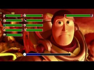 Toy Story 3 Incinerator Scene with healthbars
