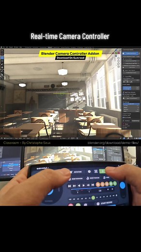 Real-time Camera Controller for Blender