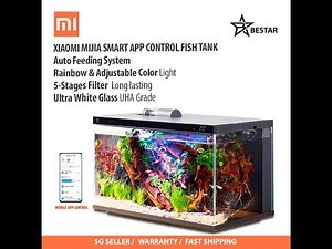 Xiaomi Smart Fish Tank Aquarium Built in Filter/Pump & LED Works with Mi Home Mobile App Control