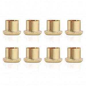 Monosaudio 8 pcs RCA Female Caps Noise Stopper Caps Shielding Caps Dust Proof Protector(8 Pieces) (Gold-Plated)