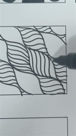 Zentangle Pattern Groovy | Easy Zentangle Pattern #shorts