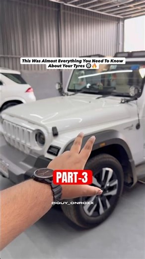 KNOW EVERYTHING ABOUT #CARS #TYRES🔥 #mahindrathar #tyres #tharroxx #tharshorts #knowledge #new