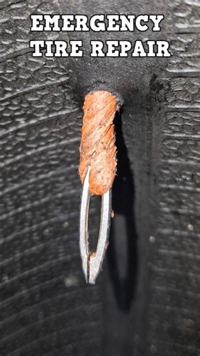 Emergency Tire Repair #TireRepair #TireString #HowItWorks #PunctureRepair #MotorcycleTire