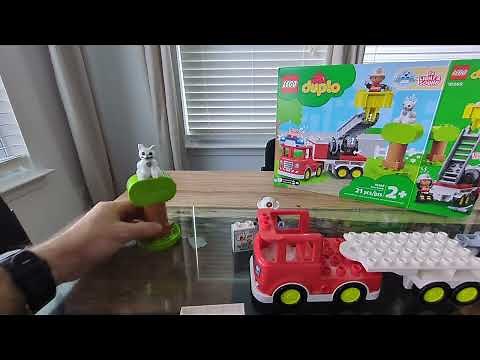 Lego Duplo 10969 Fire truck, Unboxing, ASMR, and Build