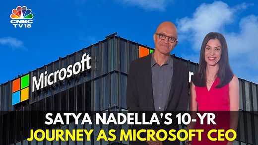 Exclusive | Satya Nadella talks to Shereen Bhan about his decade-long journey as Microsoft CEO & how AI has become a major part of the technology space. Listen in #microsoft #ai #growth #cnbctv18digital | CNBC-TV18