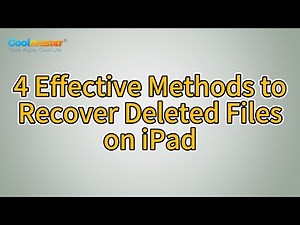 How to Recover Deleted Files on iPad with or without Backup? [Solved]