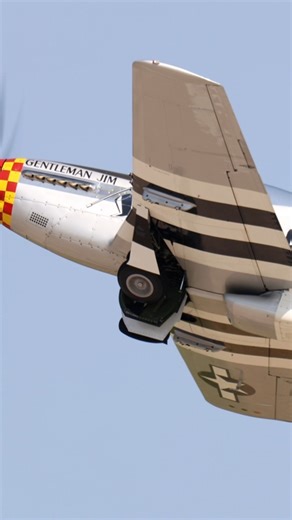 Gentleman Jim takes to the Sky: P-51D Mustang at EAA AirVenture 2024. Listen to that Packard Merlin engine sing as the legendary warbird takes to the sky. #p51 #mustang #WWII #history #engine | Ryan Tykosh Photography