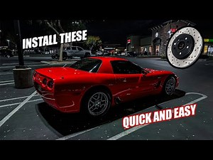 How to change C5 corvette Brake Rotors and Install Drilled and Slotted Rotors