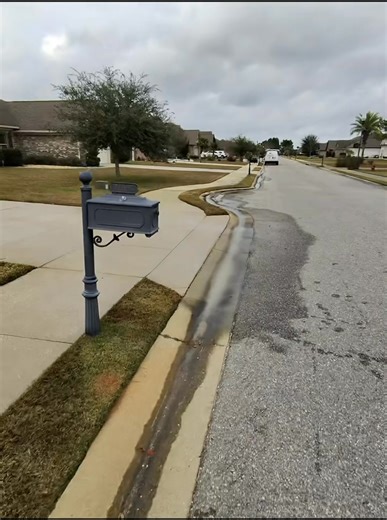 No lines here! Just another clean, streak-free driveway in Gulf Shores. We don’t necessarily recommend this, but you could absolutely eat off this completely grime free driveway, no problem at all. Maybe I’ll save that idea for a future post. I can get pretty hungry by the end of a job 😜😜 Also - yes. I have learned my lesson. No hats while using the #metaglasses #metaglassespov | Patriot Pressure Washing