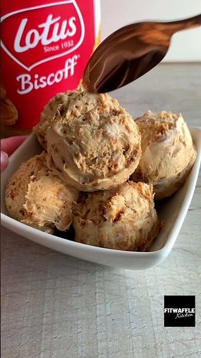 4-Ingredient Biscoff Ice Cream! Recipe tutorial #Shorts