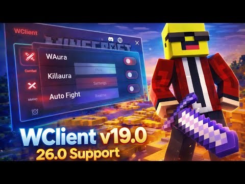 BEST MCPE CLIENT: WClient v19.0 Supports 26.0 | Minecraft Pocket Edition Hacks