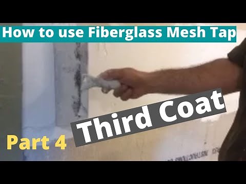 How to use Fiberglass Mesh Tap - For Drywall joints and corners - Part 4- Apply third coat