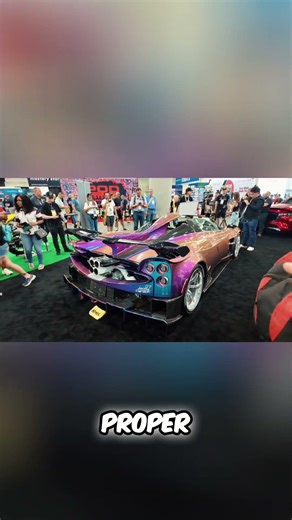 Insane Color-Shifting Pagani Huayra at Car Show! #shorts