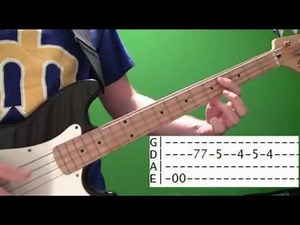 Bass Guitar Lesson - Funk Basslines with tabs