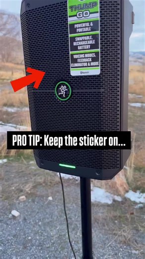PA system secret unlocked 🔓 Leaving the sticker on adds at least 3dB… scientifically unproven, emotionally confirmed 😂 Send to a DJ in your life Full review of this completely battery-powered PA system ok the YouTube, link in bio. #djgear #djstuff #djspeakers #djsetup #audioengineering