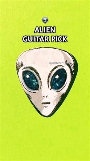 Alien Guitar Pick 👽 🎸 #art #drawing #alien