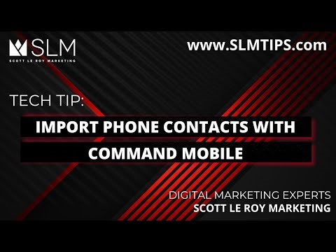 Tech Tip: Import Phone Contacts with Command Mobile